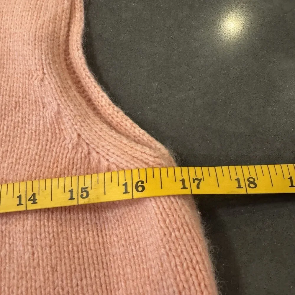 Cashmere Studio 100% Pure Cashmere Turtleneck Sweater No Size Pink Scotland Lux
